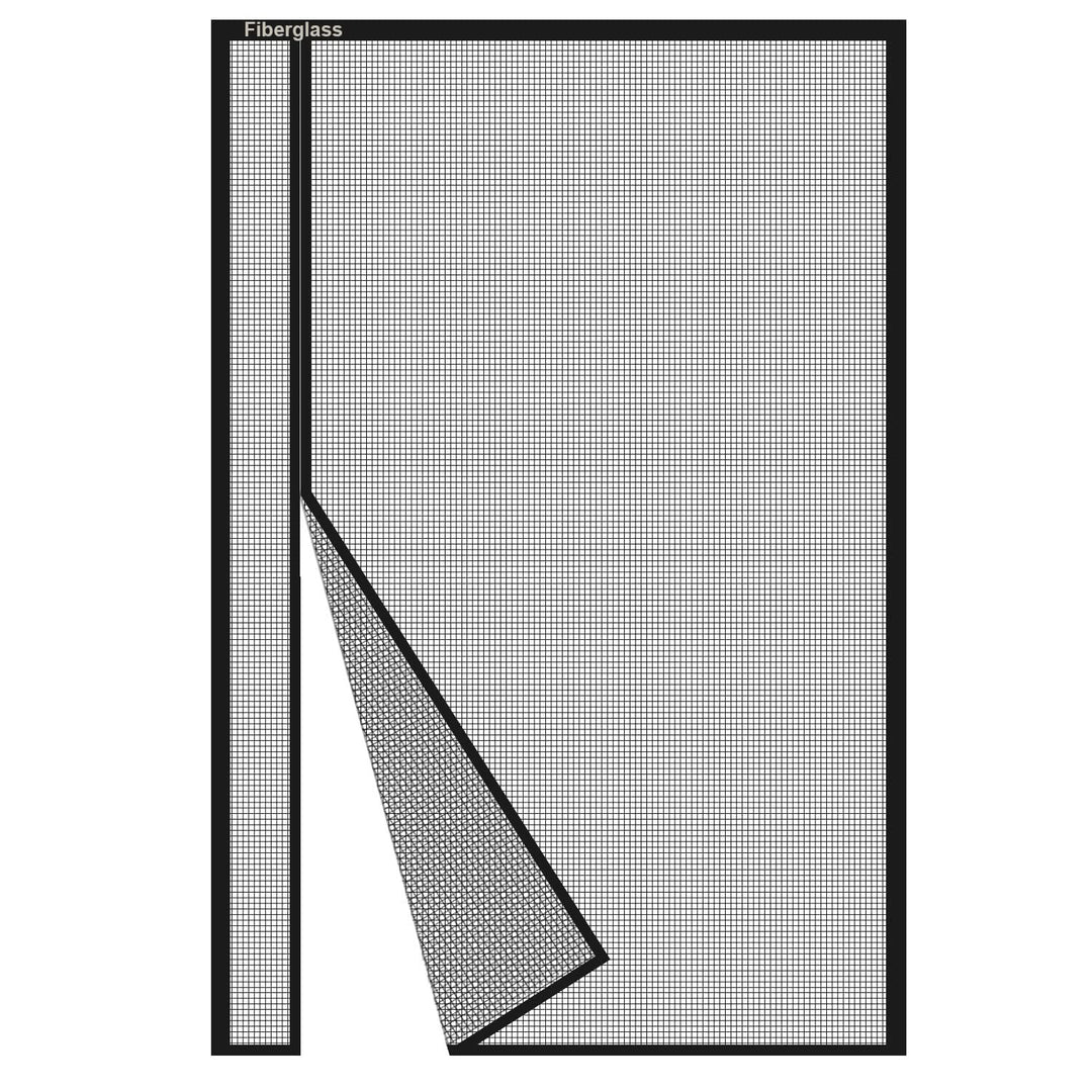 Risareyi Seitliche Öffnung Magnet Fliegengitter Balkontür 175x265cm Schwarz