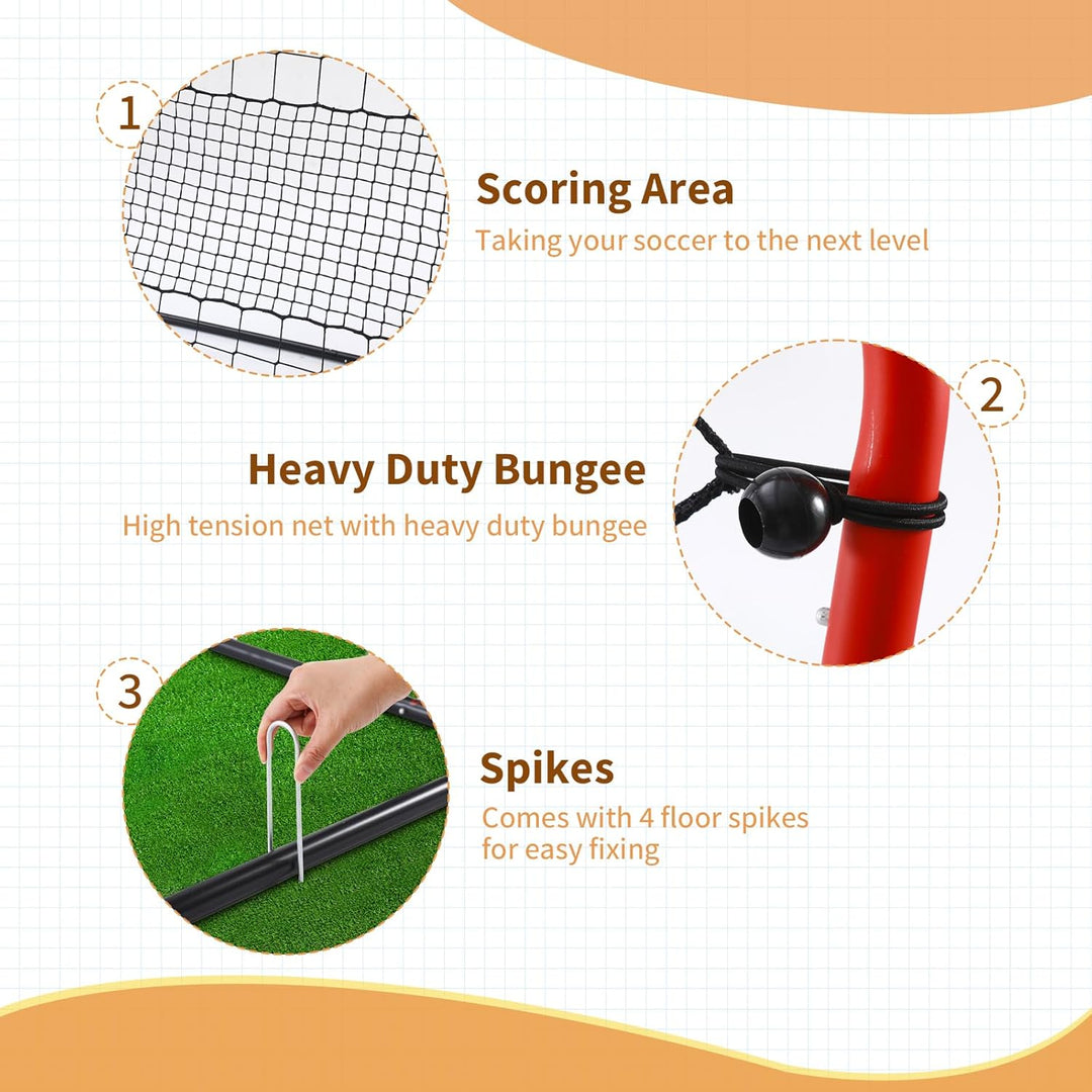 KAIHAOWIN Rebounder für Fussball 120 ×180 cm|120 ×120 cm，Fussball Rebounder Metall mit Verstellbarem