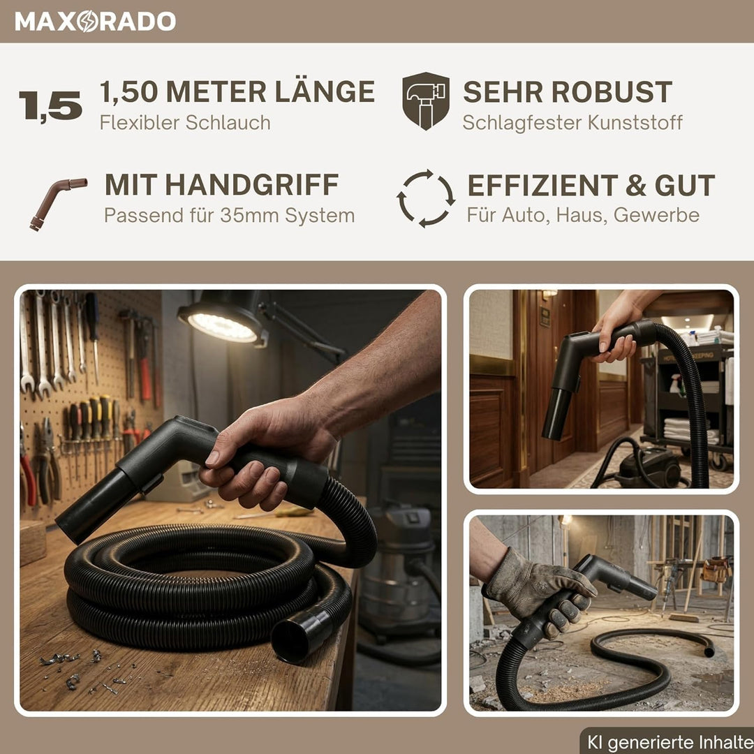 Schlauchschlauch 1,5m passend für Kränzle Ventos 32 L/PC AC 42 20 25 E/L 30 35 Staubsauger