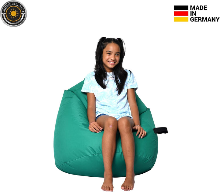 Sitzsack Tropfenform Kastanie - für Kinder &amp; Erwachsene – Indoor wie Outdoor da er Wasserfest ist– f