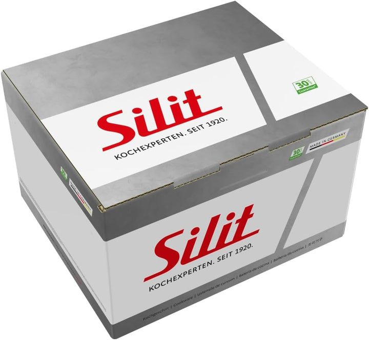 Silit Modesto Line Kochtopf gross 24cm, Nudeltopf mit Glasdeckel, Fleischtopf Induktion 6,4l, Silarg