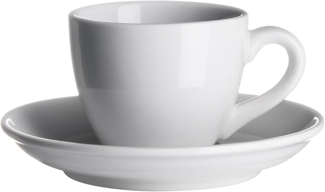 Mäser, Serie Colombia, Espressotasse 8 cl, mit Espresso-Untertasse 12 cm, Porzellan Geschirr-Set für