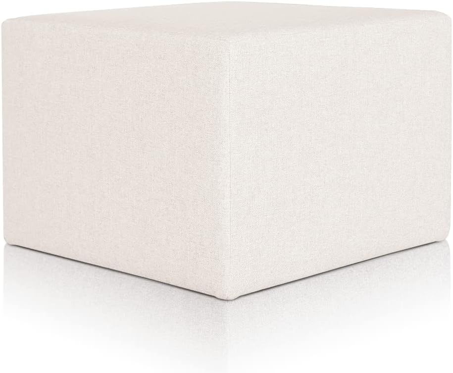 Deshome Pouf hocker Fussstütze 63x63x44 cm Wasserabweisender Stoff: Modernes Design Pouf für Sofa Wo