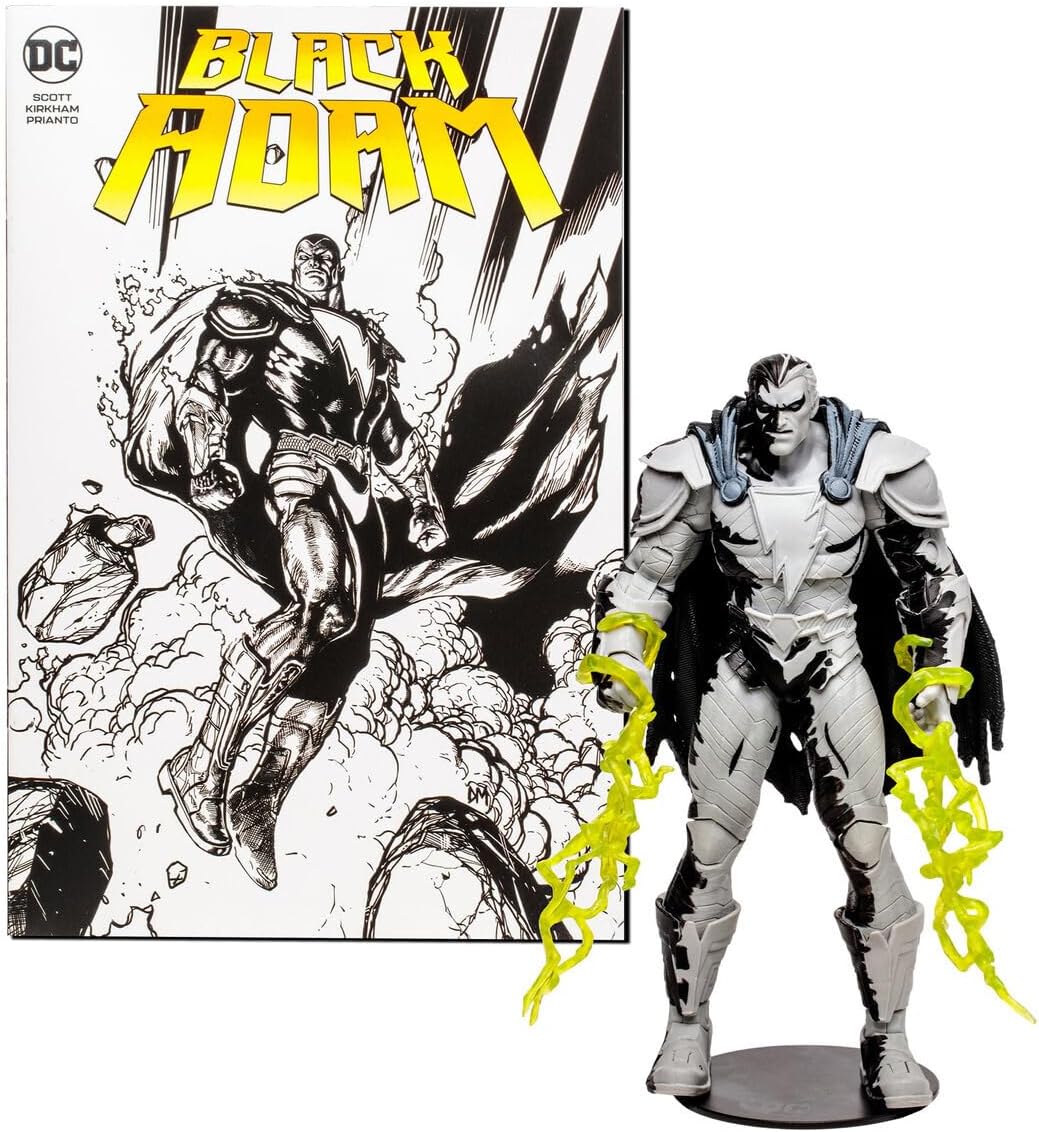 McFarlane Direct Page Punchers Actionfigur & Comic Black Adam (Line Art Variant) 18 cm 15894