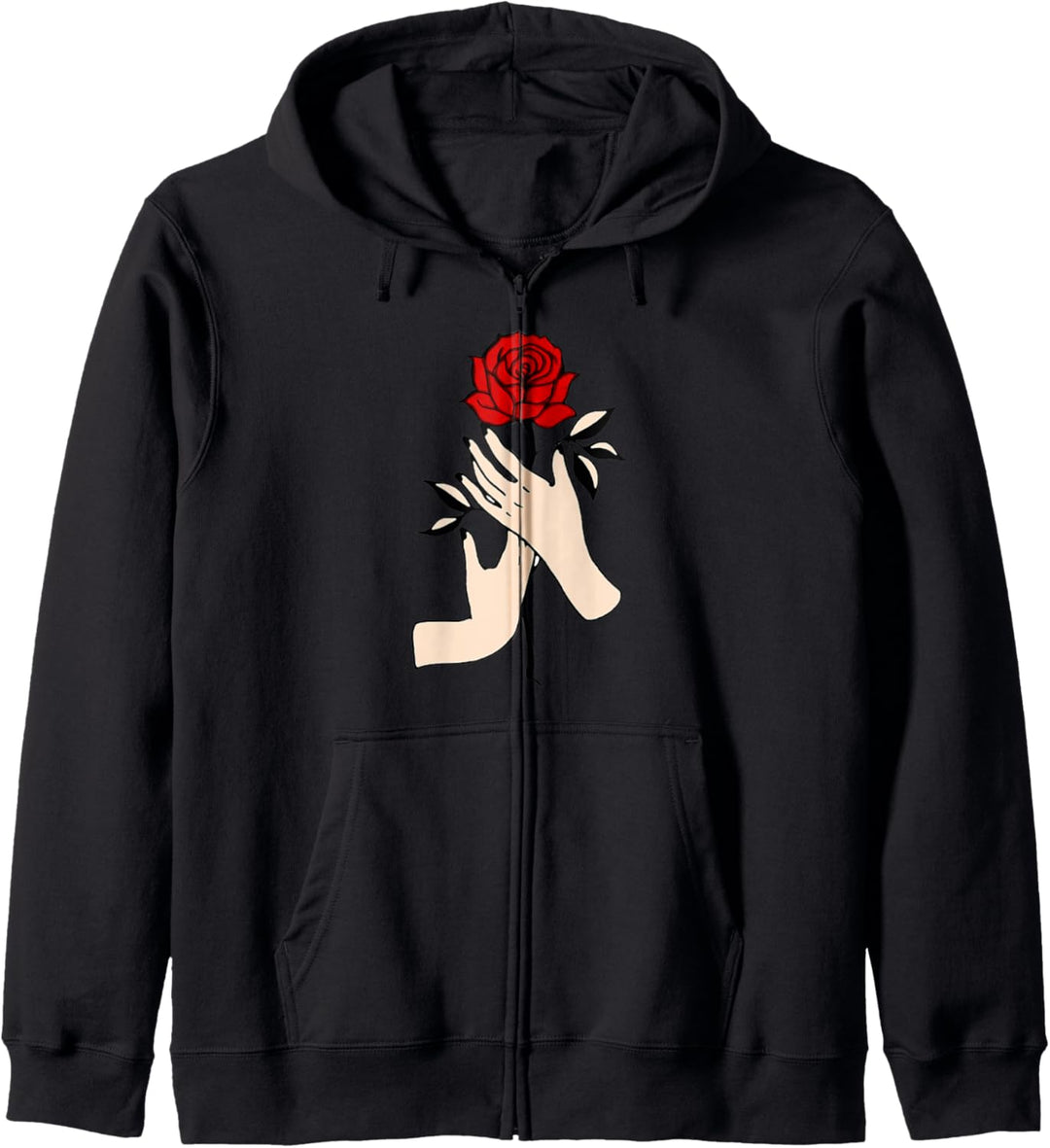 Niedlich, Beige, Grunge, Teenager, Mädchen, Rot, Rose, Braun, Blume, Ästhetik Kapuzenjacke
