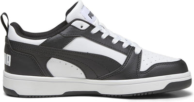 PUMA Unisex Kinder Rebound V6 Lo Jr Sneaker 35.5 EU Puma White Puma Black, 35.5 EU Puma White Puma B