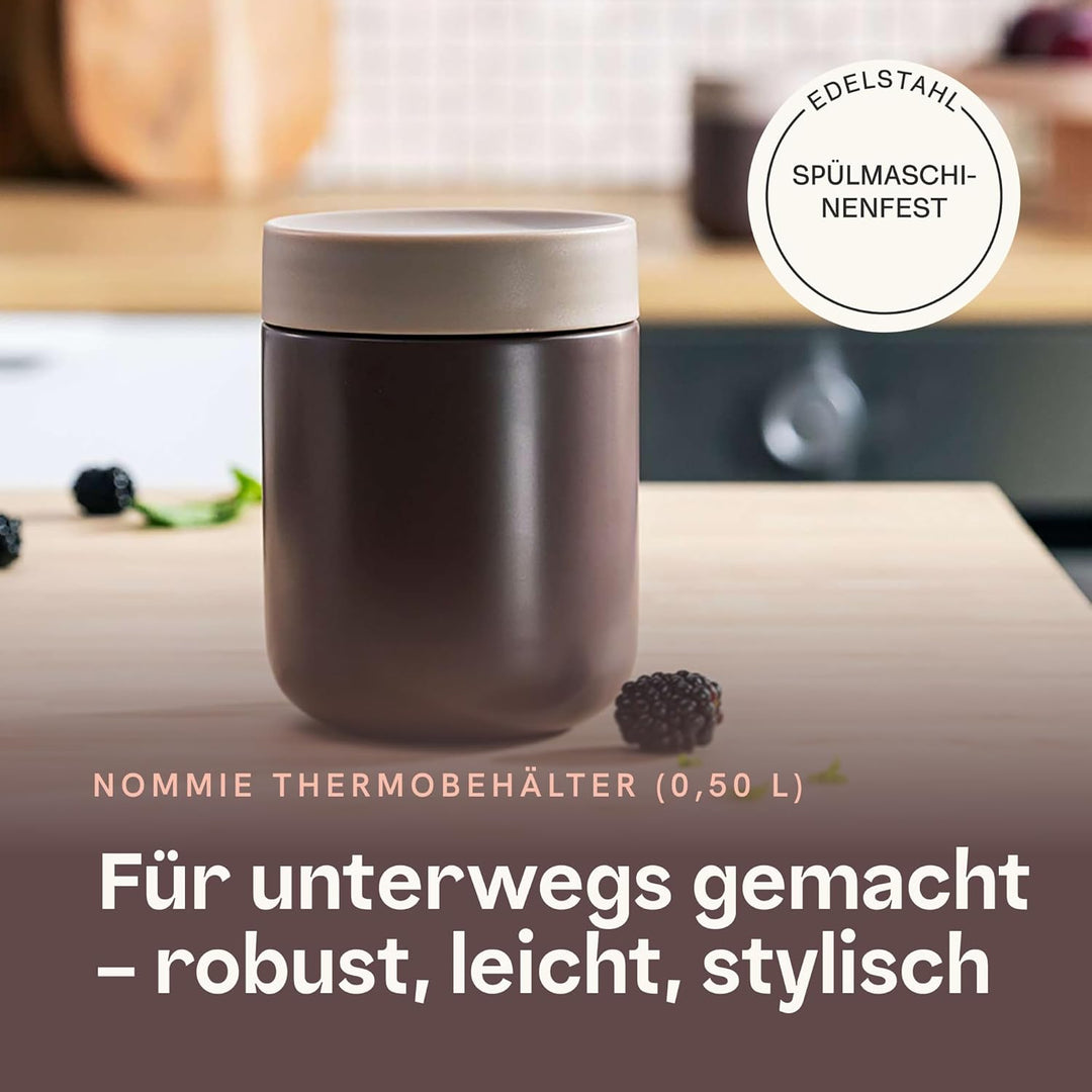 Berghoff Home Thermobehälter für Essen – 0,5L – Edelstahl Warmhaltebehälter – Thermobecher für Geträ