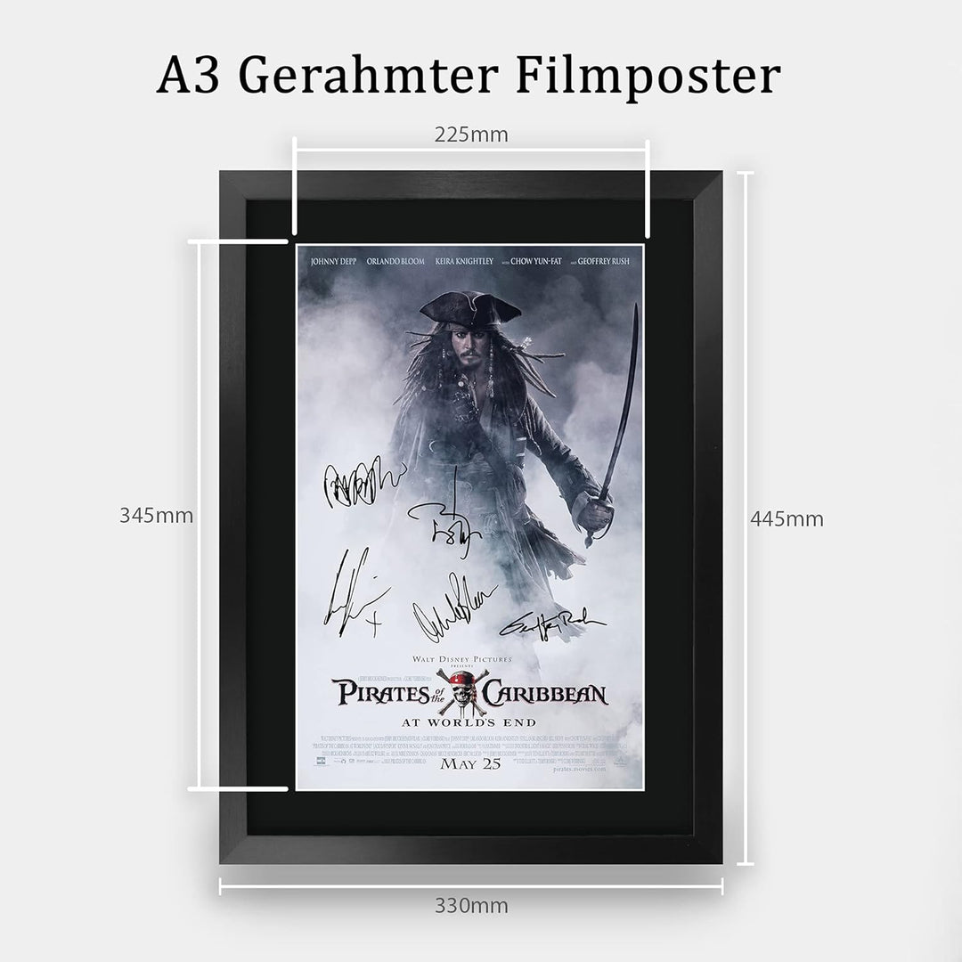 HWC Trading FR A3 Pirates of the Caribbean 3 At World's End Jonny Depp Geschenke Geduckter Poster Si