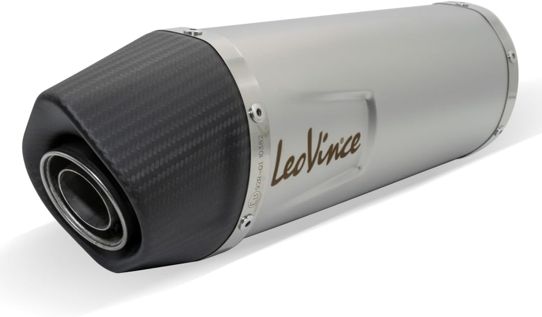 Endschalldämpfer/Auspuffanlage LeoVince SLIP-ON SBK LV ONE EVO, Edelstahl, Carbon Kappe, mit Zulassu
