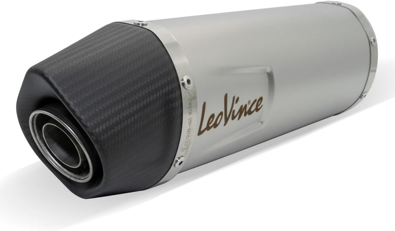 Endschalldämpfer/Auspuffanlage LeoVince SLIP-ON SBK LV ONE EVO, Edelstahl, Carbon Kappe, mit Zulassu