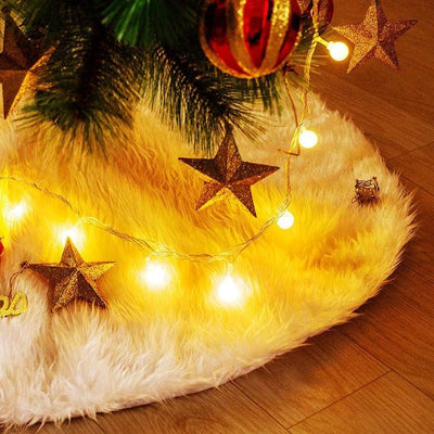 UHAPEER Weihnachtsbaumdecke, Plüsch Weihnachtsbaum Rock, Christbaumdecke, Weihnachten Dekoration für