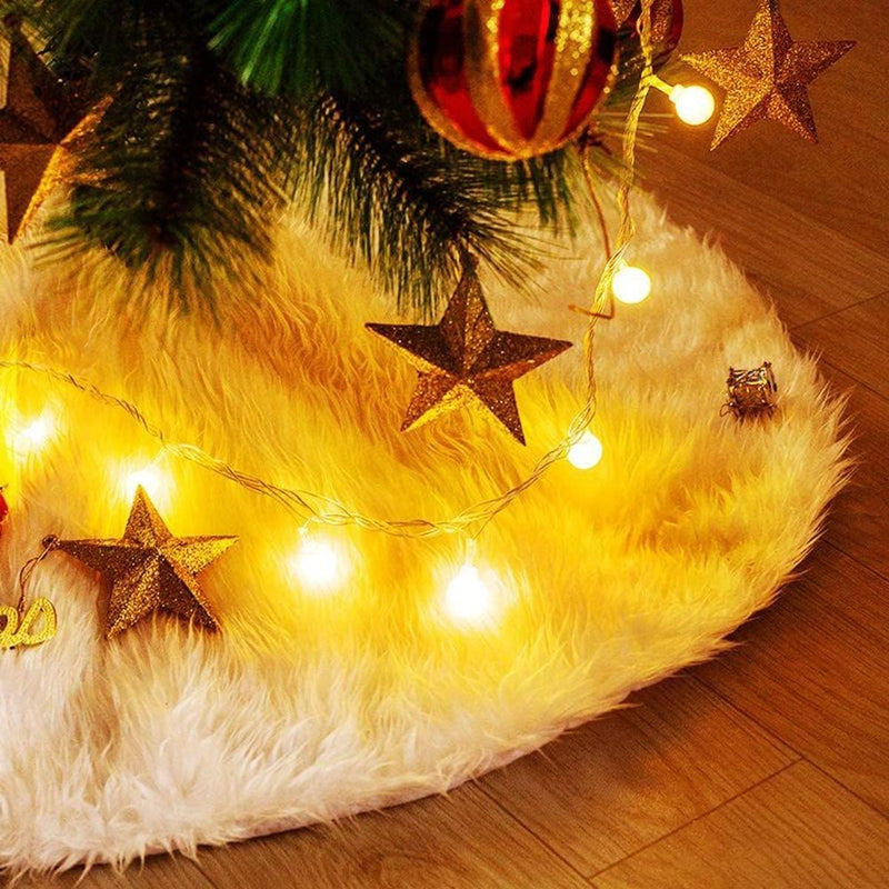 UHAPEER Weihnachtsbaumdecke, Plüsch Weihnachtsbaum Rock, Christbaumdecke, Weihnachten Dekoration für