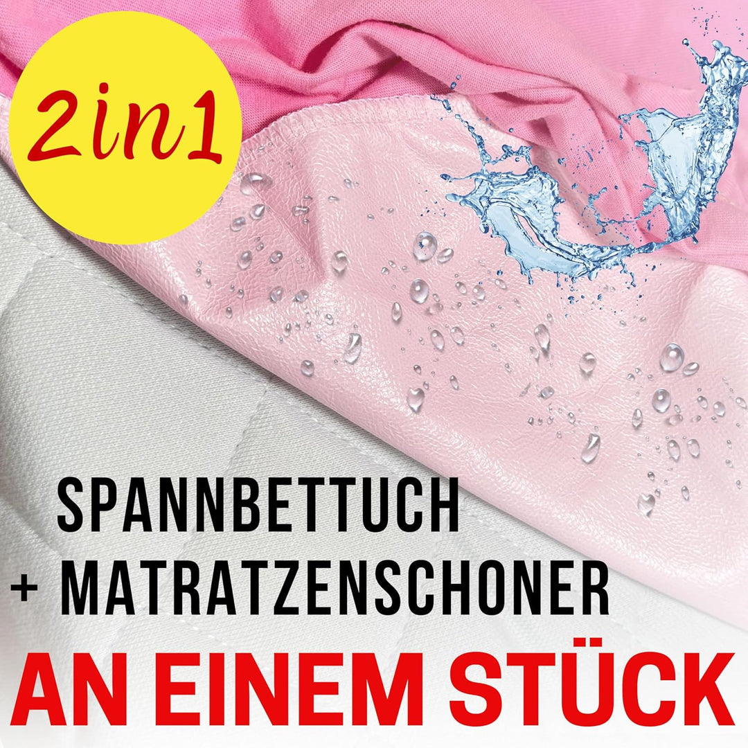 Bisoo Spannbettlaken Beistellbett wasserdichte 50x80 / 50x83 - Spannbettlaken Matratzenschoner 100%