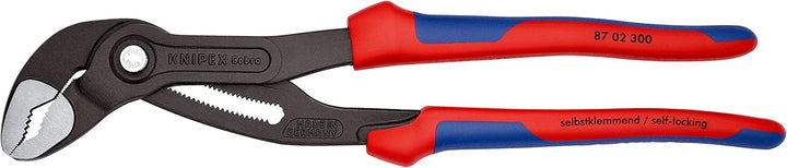 KNIPEX Cobra, Wasserpumpenzange | Rohrzange mit 2K-Griffen, gross, Chrom-Vanadium, atramentiert, 300