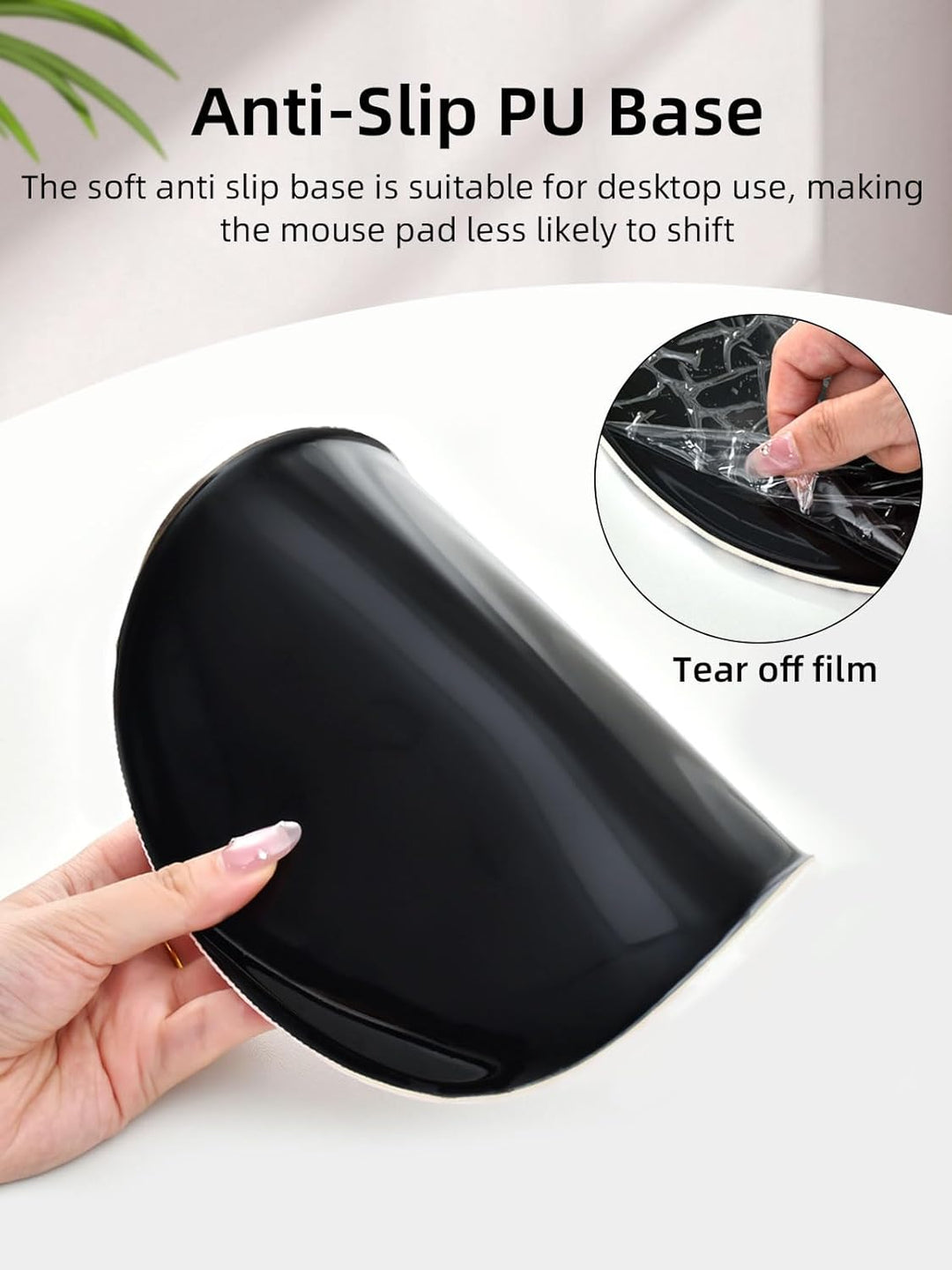 Niedlich ergonomisches Mauspad mit Handgelenkauflage,Schmerzlinderung Memory Foam Mousepad mit Rutsc