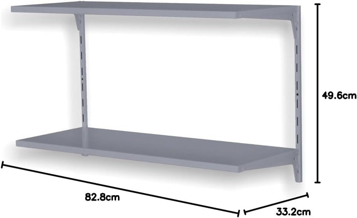 Element System Regal Set Office 2 Raster 50 weissalu Bücherregal Wandregal 11356-01005