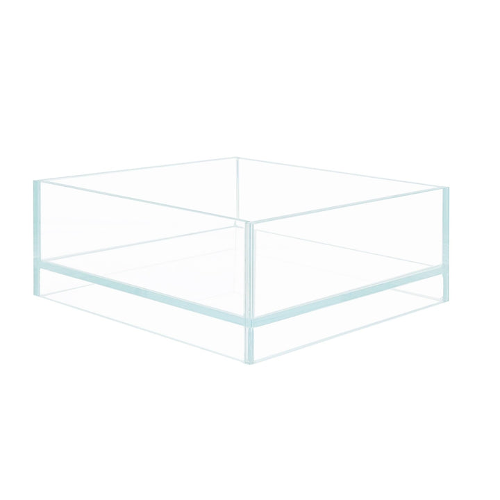 HIRO Aquatics Nano hohes randloses Aquarium, niedriges Eisen, rahmenlos, extra klar, mit schwimmende