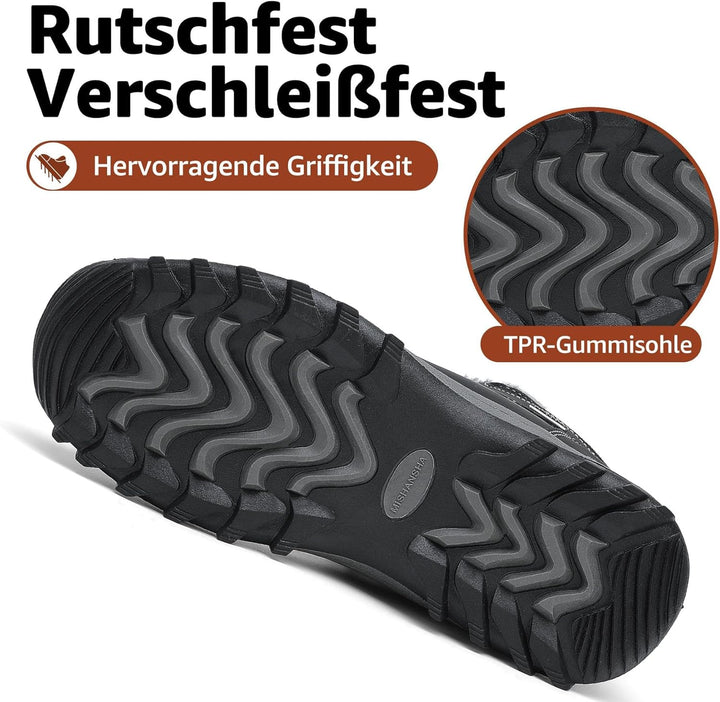 Mishansha Damen Herren Winterschuhe Warm Gefüttert Winterstiefel Wasserdicht Trekking Wanderschuhe G