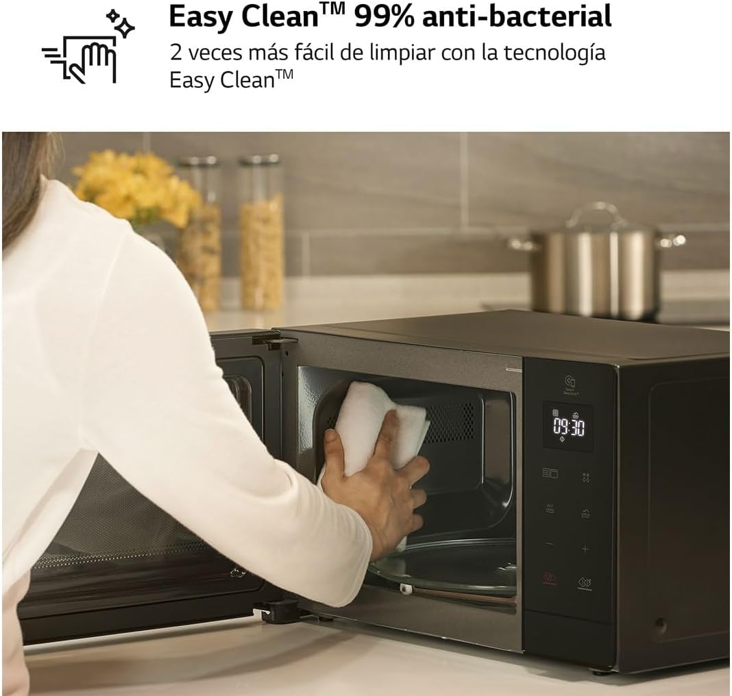 LG MH7032JAS Microondas Con Grill 30L 900W Negro Schwarz 30 Litros 900 W Mikrowelle mit Grill und LE