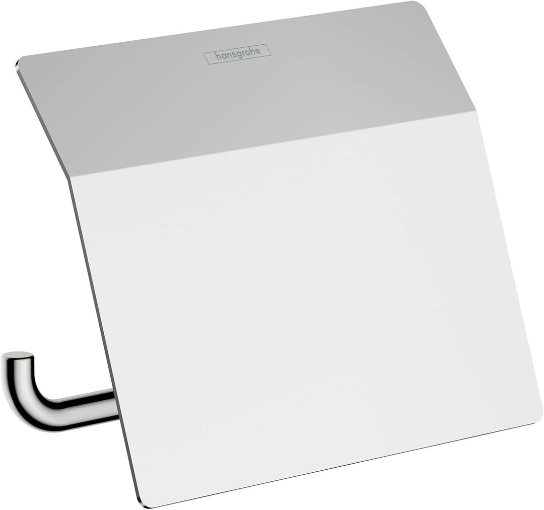 hansgrohe Toilettenpapierhalter AddStoris, Papierrollenhalter mit Abdeckung, Chrom, 1 Rolle 1 Rolle