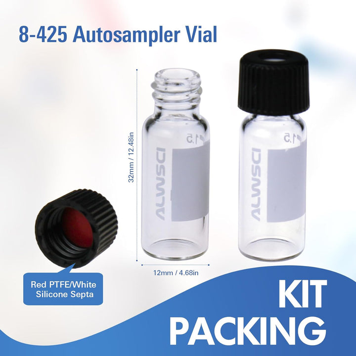 ALWSCI 2ml HPLC-Fläschchen Glasfläschchen, Labor-Klarsicht-Autosampler Vials, 8-425 Klarsicht-Fläsch