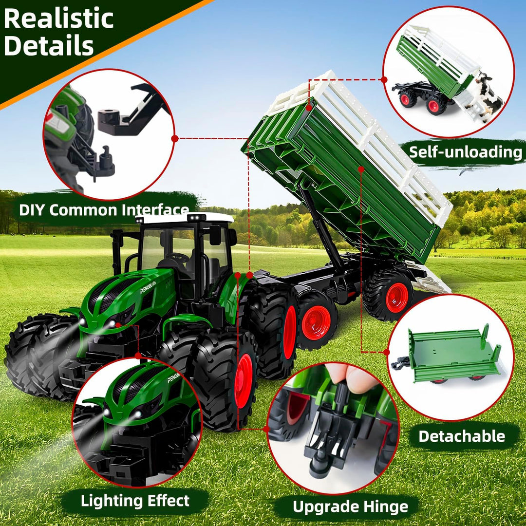 Ferngesteuerter Traktor Ferngesteuert, Ferngesteuertes Auto ab 3 4 5 Jahre, Traktor Spielzeug ab 3 J