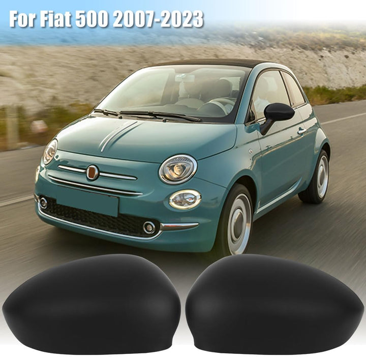 1 Paar Auto Rückspiegel Abdeckung Ersatz für Fiat 500 500C 500E 2007-2024, Aussenspiegel Spiegelkapp