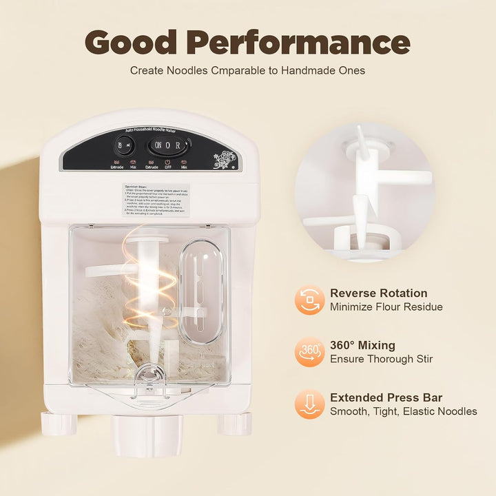 Nudelmaschine Elektrische 180W Multifunktions Haushalt Pastamaschine | Vollautomatische Automatische