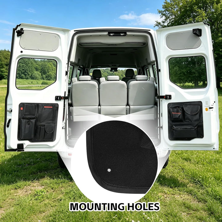 Scheunentor-Aufbewahrungsorganizer kompatibel mit Ford Transit Custom 2012-2025, 2 Pcs Scheunentür L
