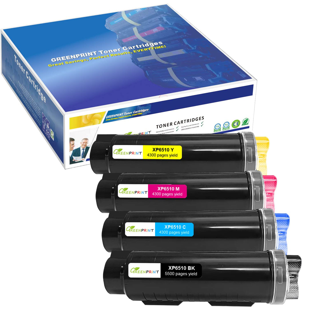 Kompatible Tonerkartuschen 4 Farben 6510 6515【Extra High Yield】 5500 Seiten BK 4300 Seiten C M Y für