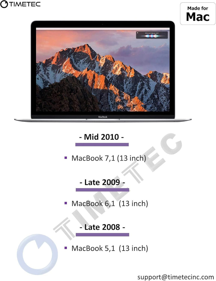 Timetec 4GB kompatibel für Apple DDR3 1067MHz/1066MHz PC3-8500 CL7 Dual Rank für Mac Book, Mac Book