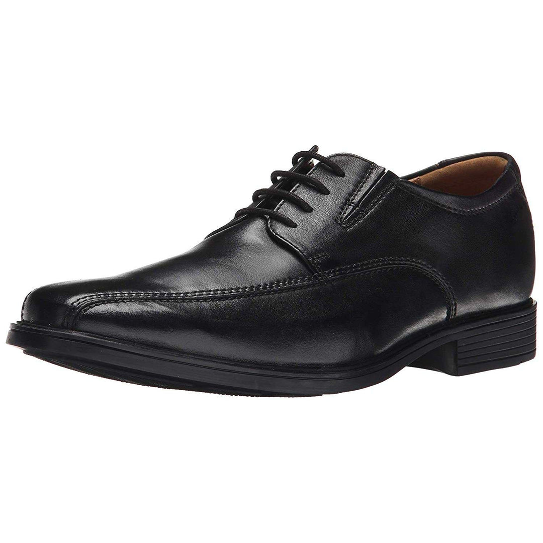 Clarks Herren Tilden Cap Derbys 39.5 EU Schwarzes Leder, 39.5 EU Schwarzes Leder