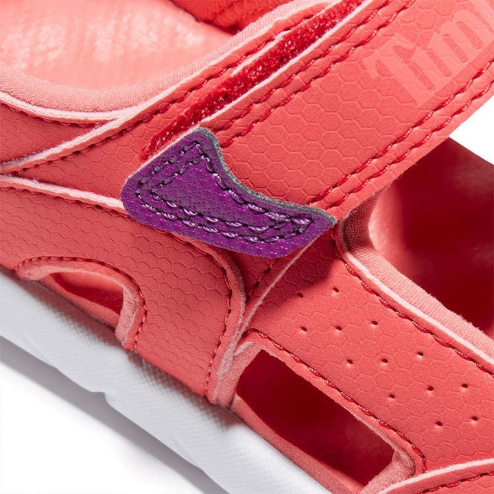 Timberland Unisex Kinder Perkins Row 2-Strap (Youth) Sandalen, 23 EU Rosa Dark Pink