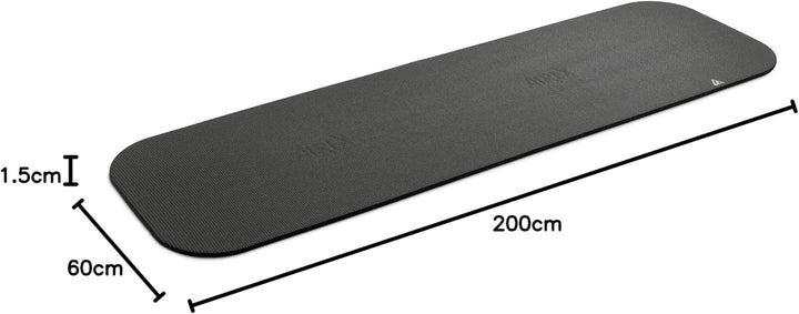 AIREX Coronella Gymnastikmatte Fitnessmatte Yoga Turn Sport Matte 200 cm, Schwarz