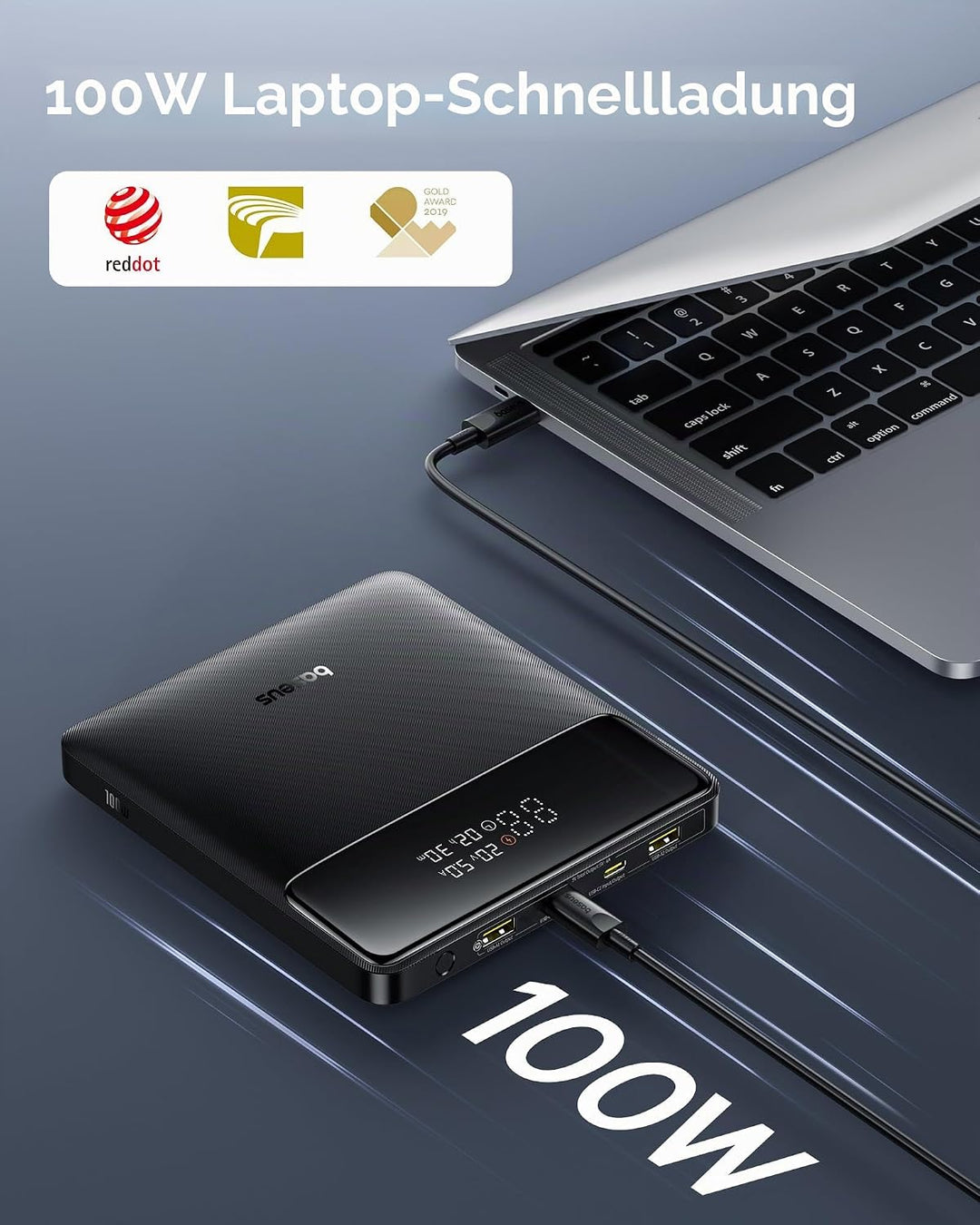 Powerbank Baseus Blade H1 Lite 20.000mAh 100W USB-C Preto
