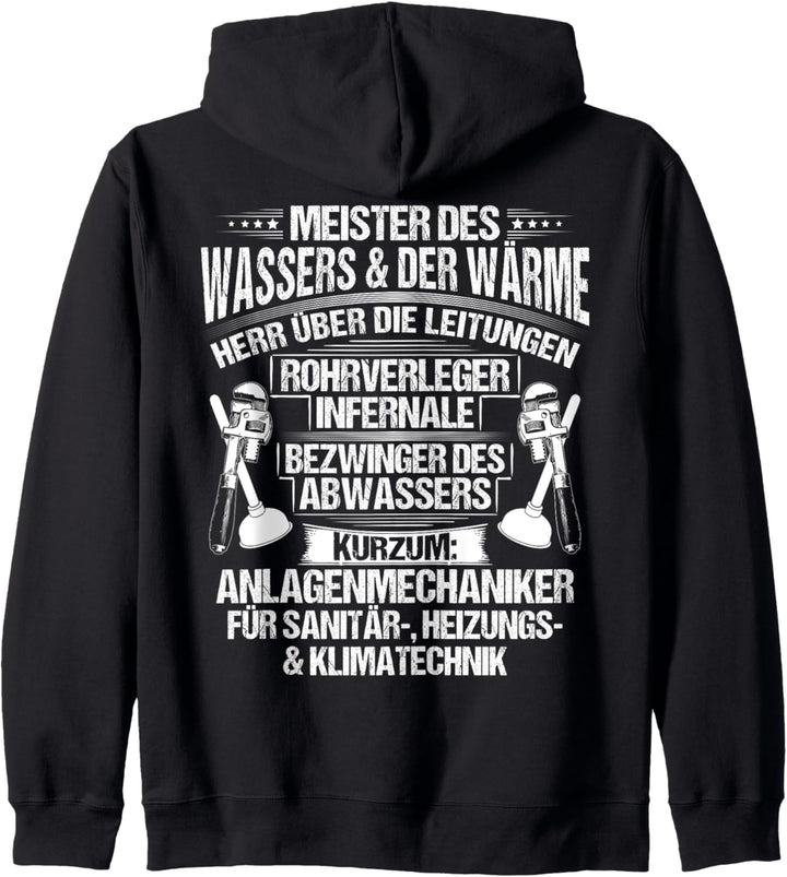 Klempner Bezwinger Des Abwassers Sanitär Anlagenmechaniker Kapuzenjacke