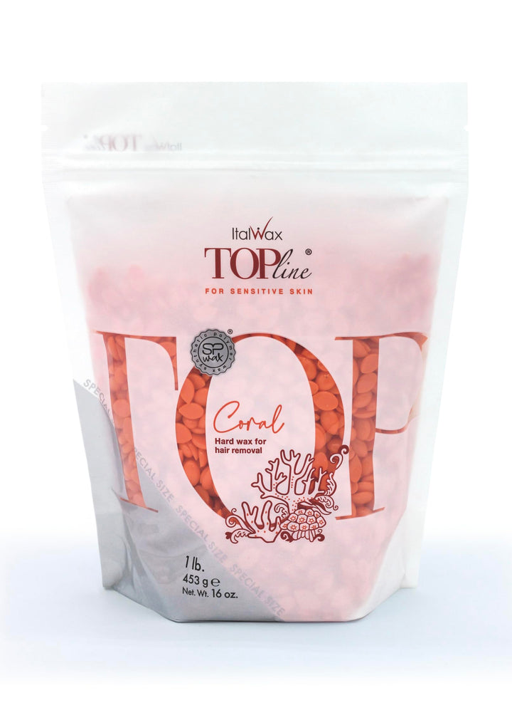 Italwax Top Line Coral - 450g - Waxing Perlen für Haarentfernung – Duftlos - Synthetische Formulieru
