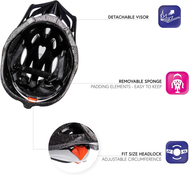 meteor® Urban Fahrradhelm Herren Damen Kinder-Helm MTB rollerhelm mädchen kinderfahrradhelm für Down