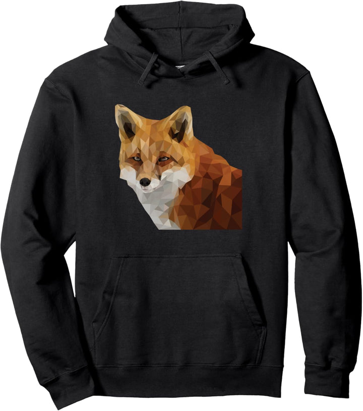Fuchs Polygon Geometrisch Wild-Tier Natur Pullover Hoodie