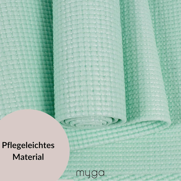 Myga Einsteiger-Yogamatte | Rutschfest &amp; Leicht zu tragen – 4 mm Dicke | Ideal für Yoga, Pilates, Me