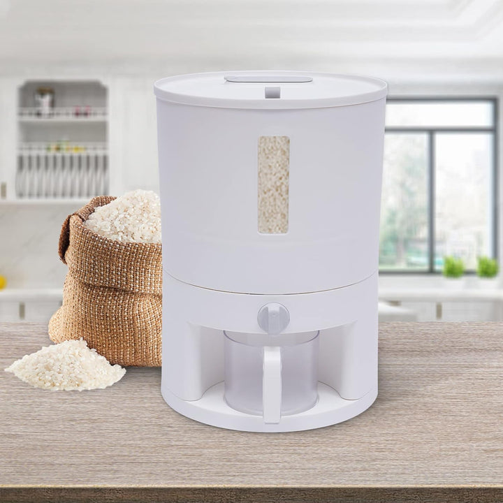 Müslispender 6KG/10KG Küche Trockenen Lebensmittel Spender Getreide Reis Container mit Skala für Bla