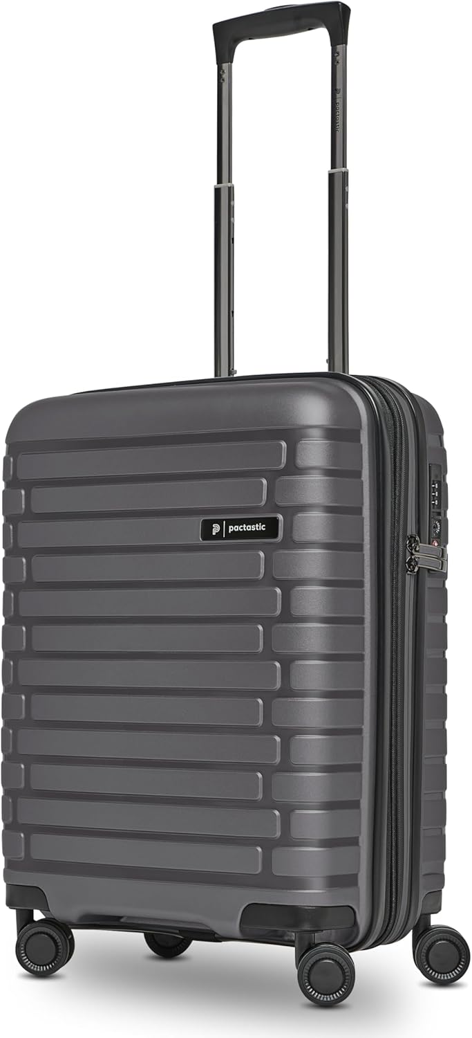 Pactastic Hartschalen Kabinen-Koffer | Kleiner Cabin-Trolley 40 x 20 x 55 cm von 40 auf 48 Liter erw