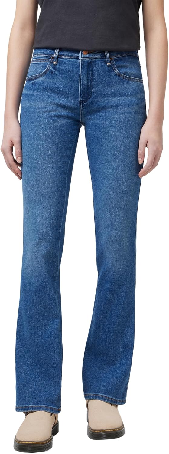 Wrangler Damen Bootcut Jeans 24W / 32L Camellia, 24W / 32L Camellia