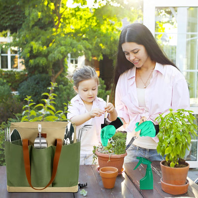 Gartenwerkzeug Set, 13 Stück Gartengeräte mit Aufbewahrungstasche, Schwerlast Edelstahl Gartenarbeit