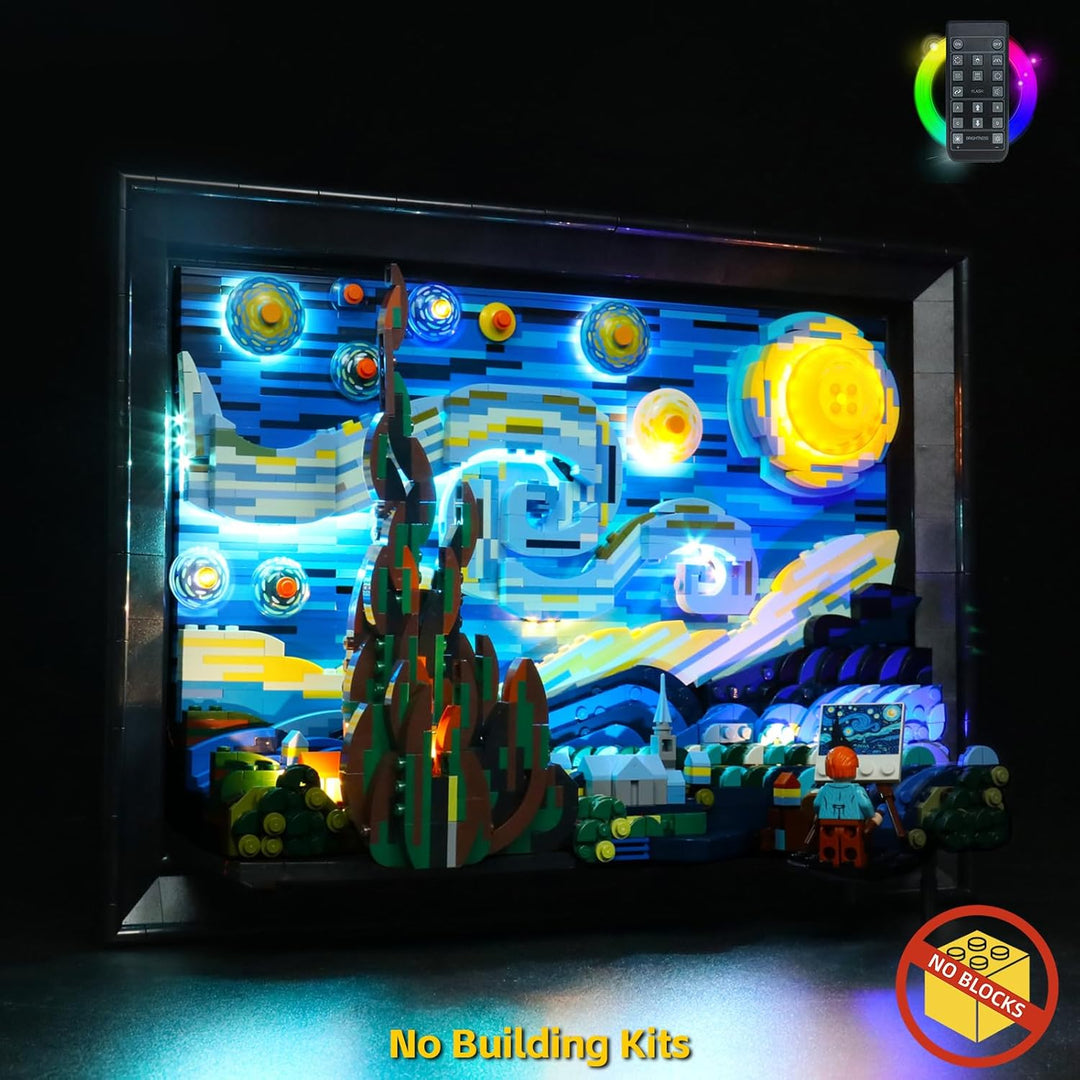 Led Licht Set für Lego Starry Night Sammelbausatz (Lego-Modell Nicht enthalten), Fernbedienung DIY B