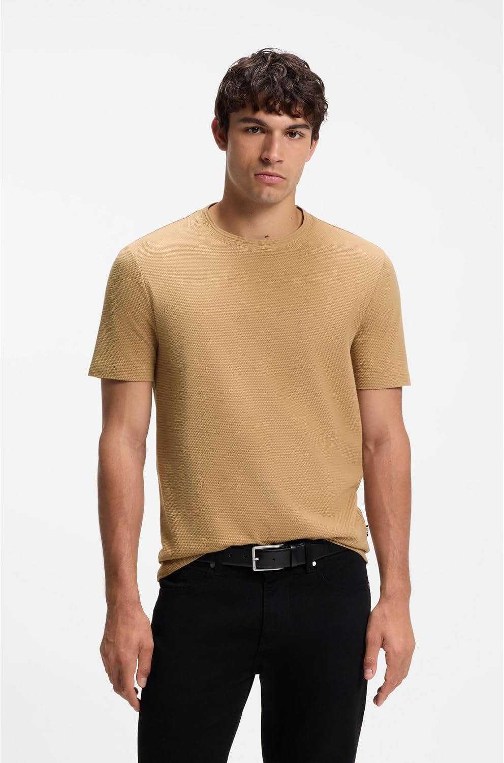 BOSS Herren Plain Short Sleeve Crewneck T-Shirt T-Shirt (1er Pack) XS Mittel Beige260, XS Mittel Bei