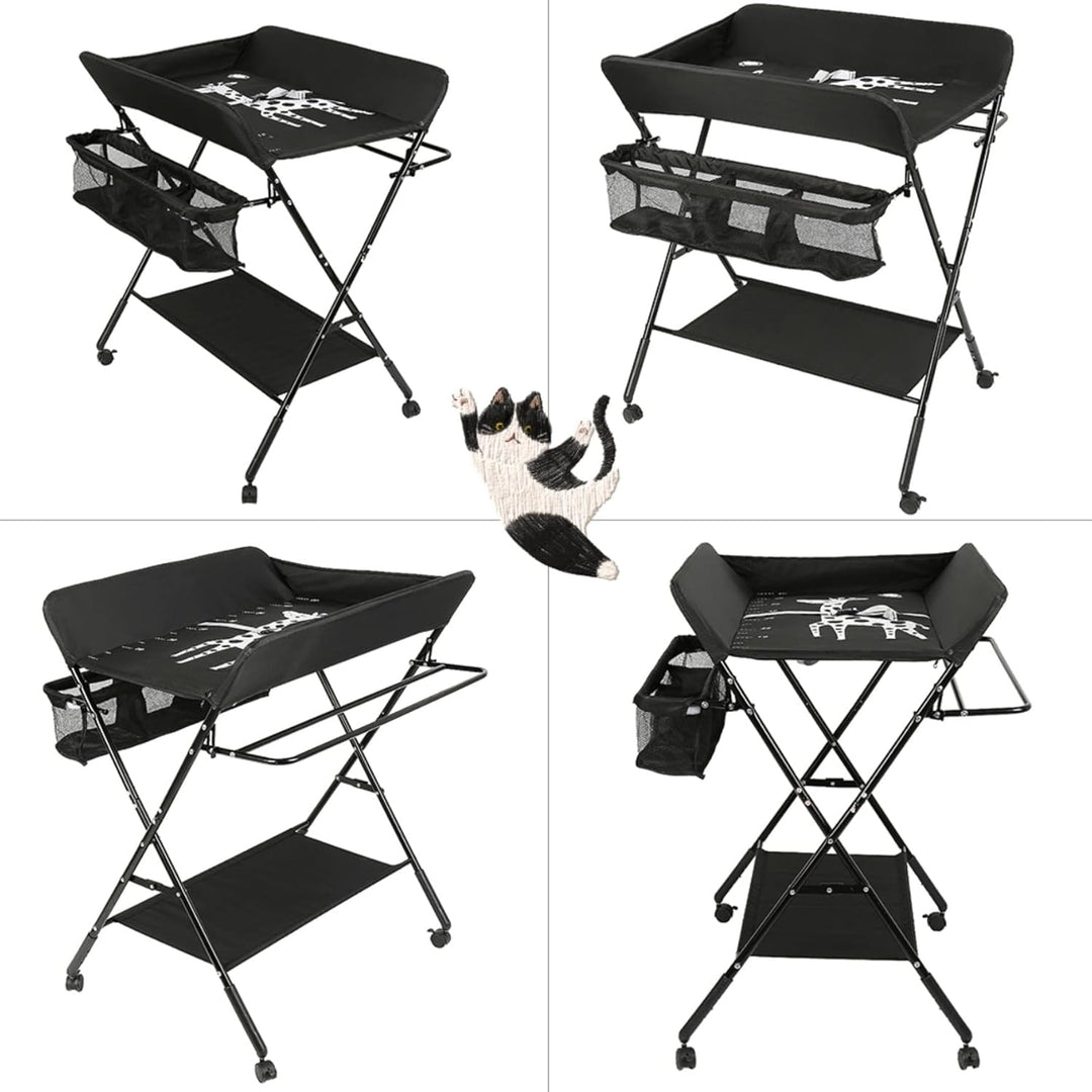 Wickeltisch, 3-in-1, Wickelkommode für Baby, von Geburt bis 12 Monate (bis 25 kg), Wickeltisch, falt