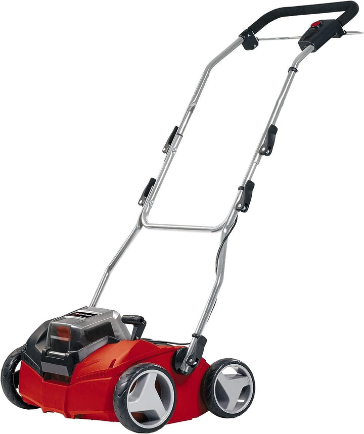 Einhell GE-SC 35/1 Li Solo Vertikutierer (2x18V, 35cm Arbeitsbr., bis 9mm Arbeitst., bürstenloser El