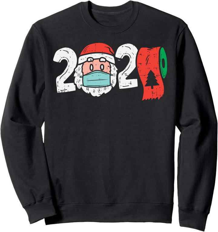 2020 Santa In Mask Toilet Paper Christmas Quarantine Gift Sweatshirt