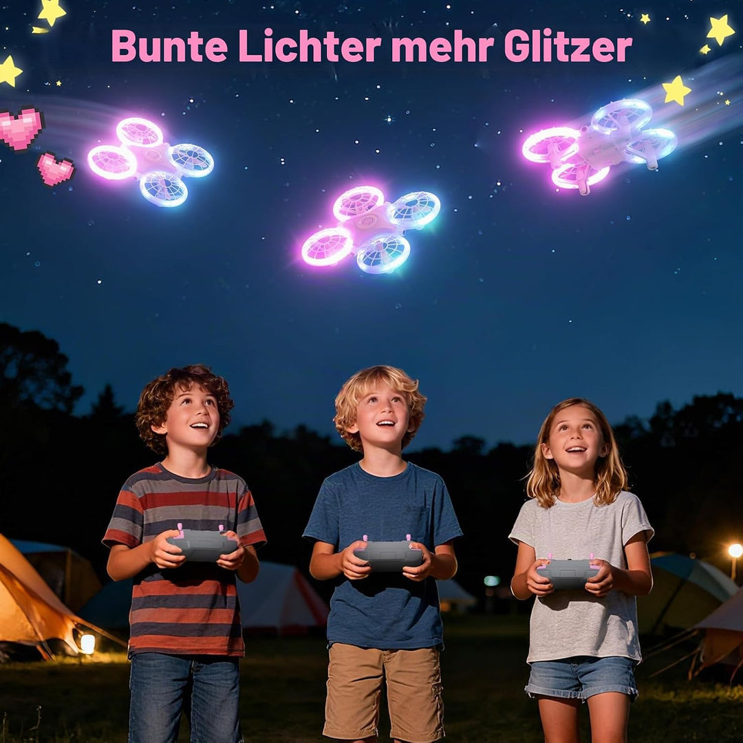 ShinePick Mini-Drohne für Kinder von 6 bis 10 Jahren mit LED-Lichteffekten, Spielzeug für Jungen und